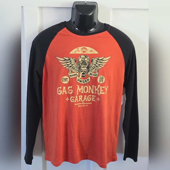 Men's Gas Monkey Garage Raglan Tee,  Size  M - Picture 8 of 8